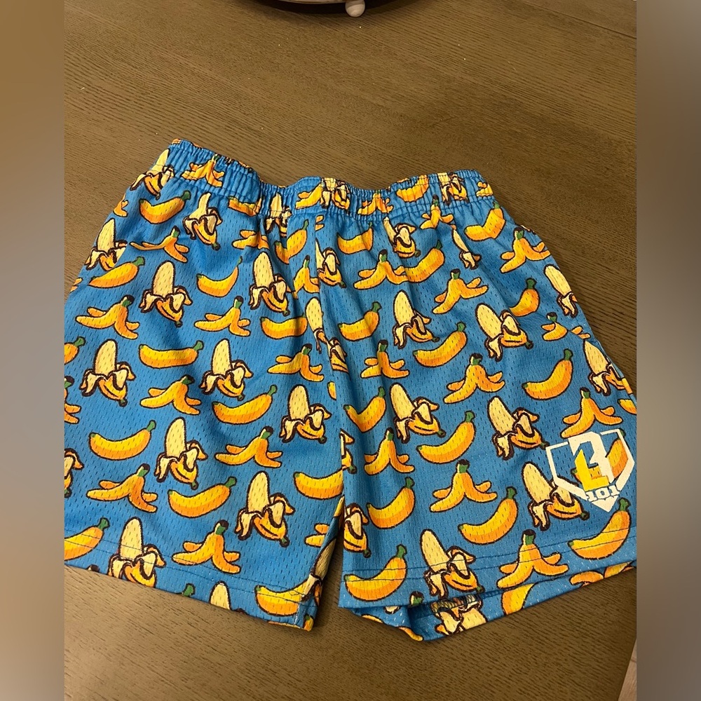 Baseball Lifestyle 101 Blue Banana Print Shorts Boys